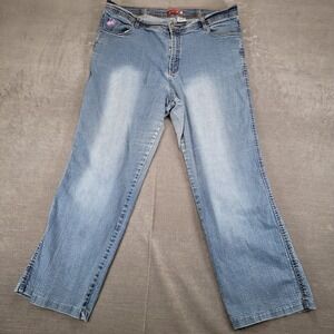 Apple Bottoms Vintage Jeans Women Size 22 Light Wash Bootcut Denim‎ Lycra